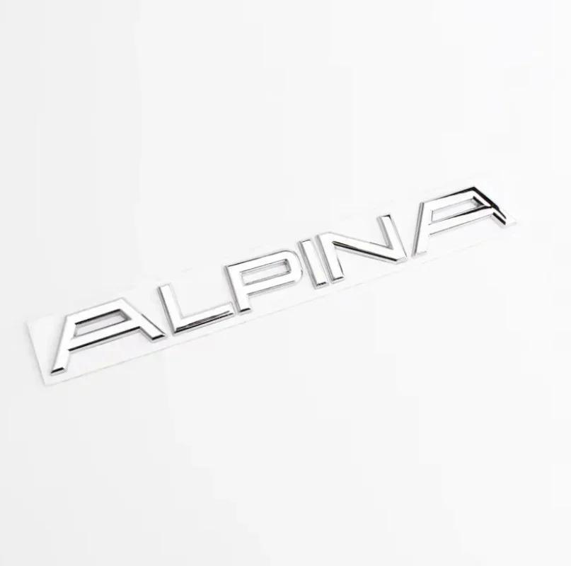 

3D Metal Chrome Black Alpina Letters Rear Boot Trunk Stickers Fender Emblem Badge Decals B7 B6 D4 D5 Car Styling Accessories Style36 серебряный