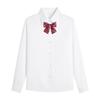 Weißes Langarmshirt in Übergröße für Damen - Abschluss High School Uniform JK Stil Top
