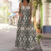 Women's Slip Dress Maxi Long Dress Ink Flower Painting Print Stitching Print Dress Spring & Summer Leisure Vacation
