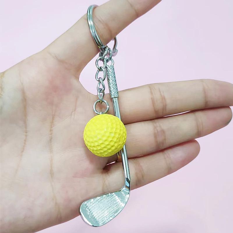 German Metal Golf Ball Keychain Pendant - European & American Style Creative Gift