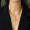 Fashion 316L Stainless Steel Sun Pendant Golden Concise Solar Lobster Clasp Jewelry Gift Women Girl