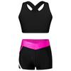 Mädchen Bikini Tankini Set Tank Top Shorts Zweiteiliger Sportanzug Activewear Kinder Balletttrikot Sportset Tanzkleidung