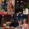 Easter Door Decorations Lights Festival Lighted Door Decorations Egg Bunny Light Sign Neon LED With Suction Cup For Indoor Home