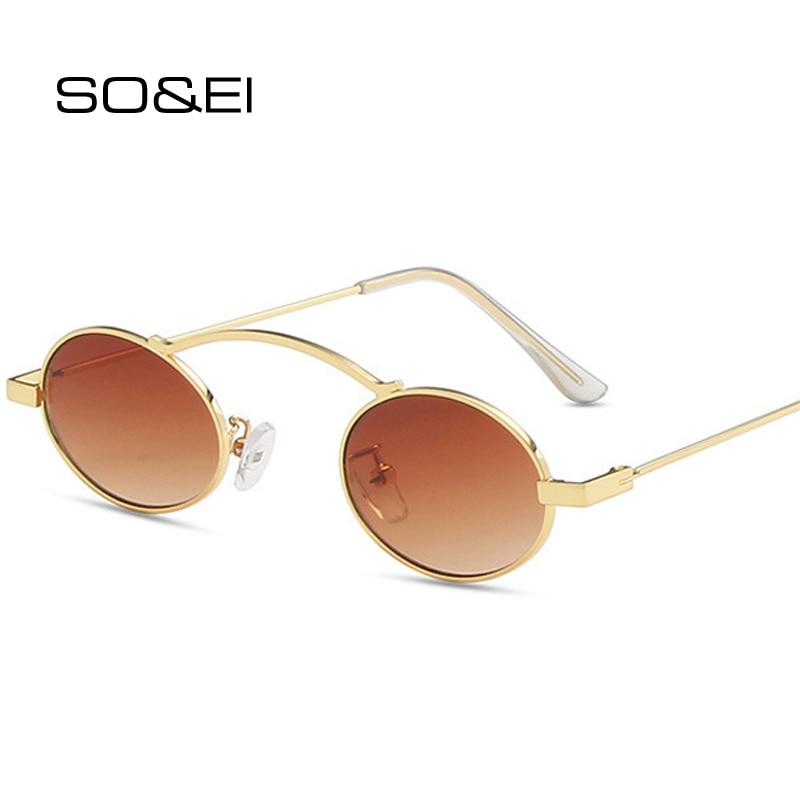 

SO & EI Ретро металлическая оправа в стиле стимпанк овальные женские солнцезащитные очки модные прозрачные линзы океанского оттенка UV400 мужские трендовые солнцезащитные очки в стиле панк