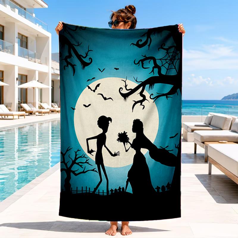 Gothic Corpse Beauty In Bloom Beach Towel, Microfiber Beach Towel, Perfect For Pool, Beach, Travel, Home Decor Beach Party Fan Gifts