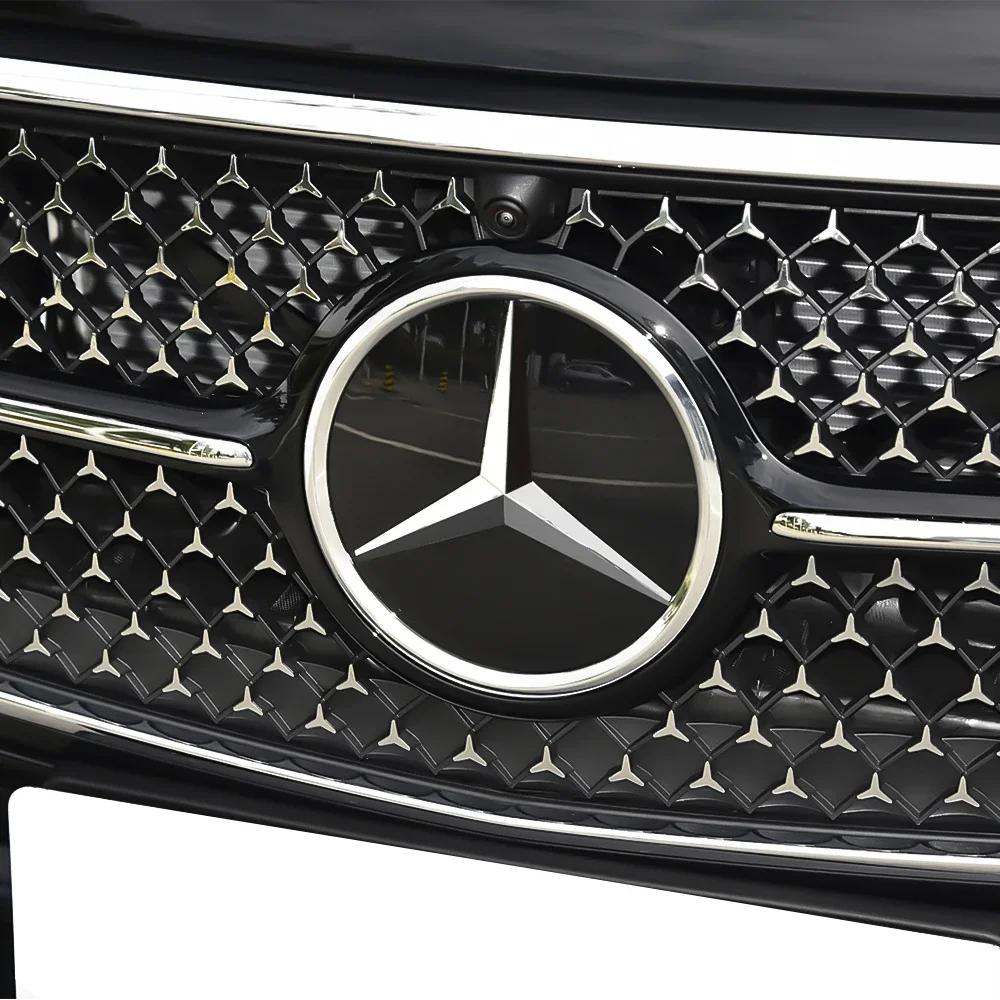 Hot Car Sticker 1pcs Car Grill Emblem Star Badge Front Grill Logo For Mercedes Benz A C B V G E Class GLK GLA GL CLS ML GLC GLS