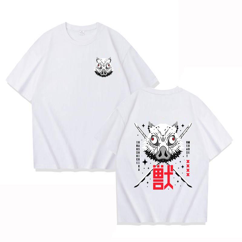 Hot Hashibira Inosuke Printing T-shirt Women Fashion Short Sleeve Street Anime Pattern Casual Personality Summer T-shirt