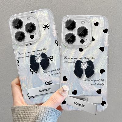 Applicabile A Custodia Per Cellulare Apple 15 Iphone14 Bambola Fiocco Supporto 13pro Filo di Piume 12 Bordi Morbidi Trasparenti X