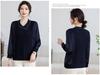 Mom's Spring Knit Sweater - Stylish Plus Size Top for Mid-Aged & Elderly Women