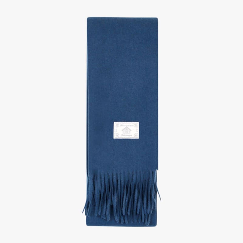 PINKE ANANAS PLÜSCH WOLLE SCHAL_BLAU