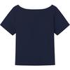 Levis Comfortable Simple Knit Casual Square Neck Short Sleeve T-Shirt Women Tops 0019T-0004