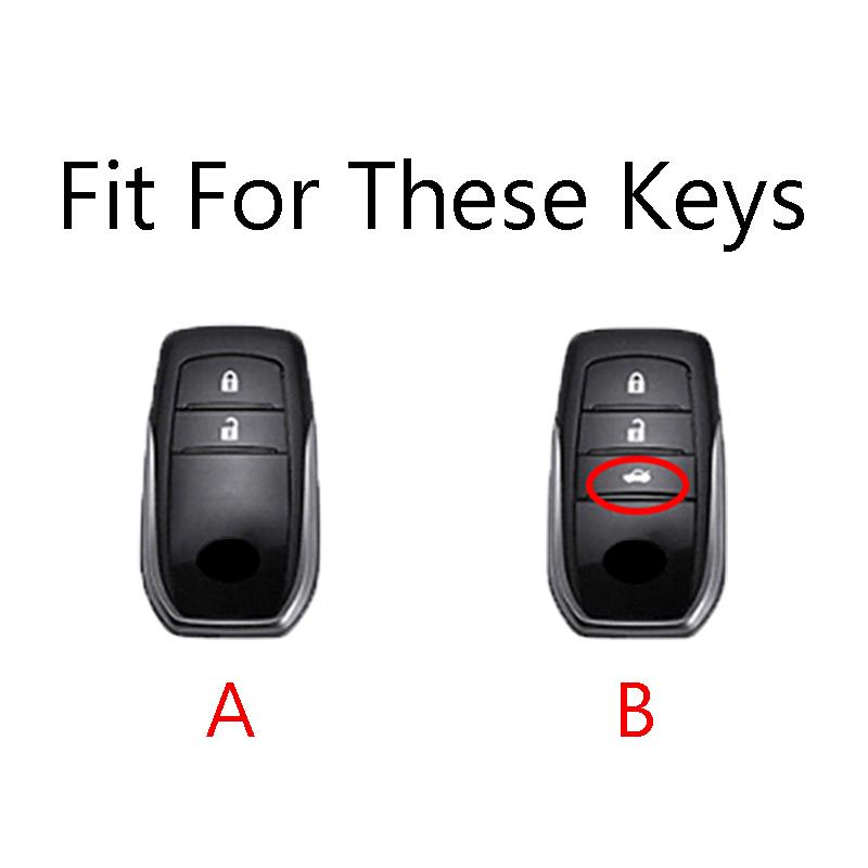 Car Key Case Fob Cover Holder Shell For Toyota Yaris Cross Hilux Innova Fortuner Camry Land Cruiser 200 300 Prado Crown TLK 200
