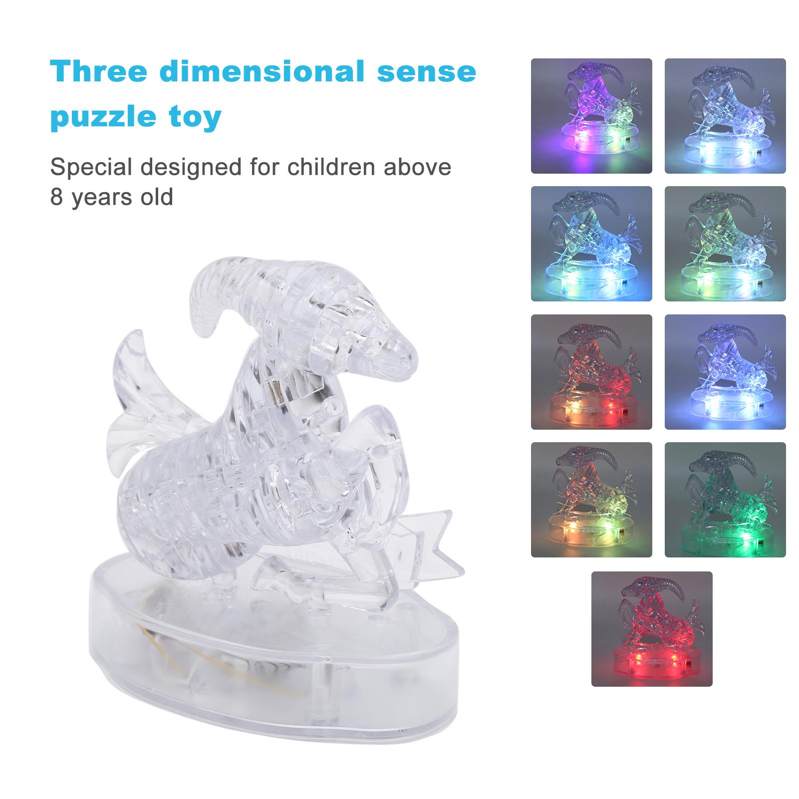 

Jigsaw Puzzle Assembly Puzzle with LightUp Base Children Kid Toy Decoration(Puzzle Toy )