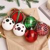 Flocked Christmas Tree Ornament Set: Decorative Ball Pendants for Holiday Atmosphere