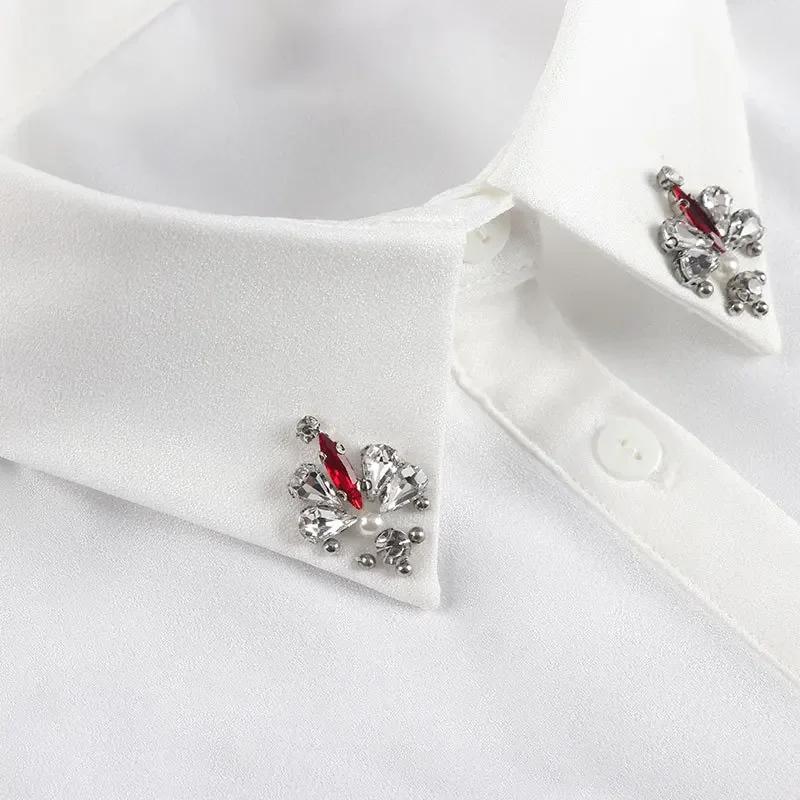 Perfect Match White Lapel Fake Collar For Women'S Vintage Detachable Collar Shirt False Collar Lapel Blouse Top Women Clothes Accessories