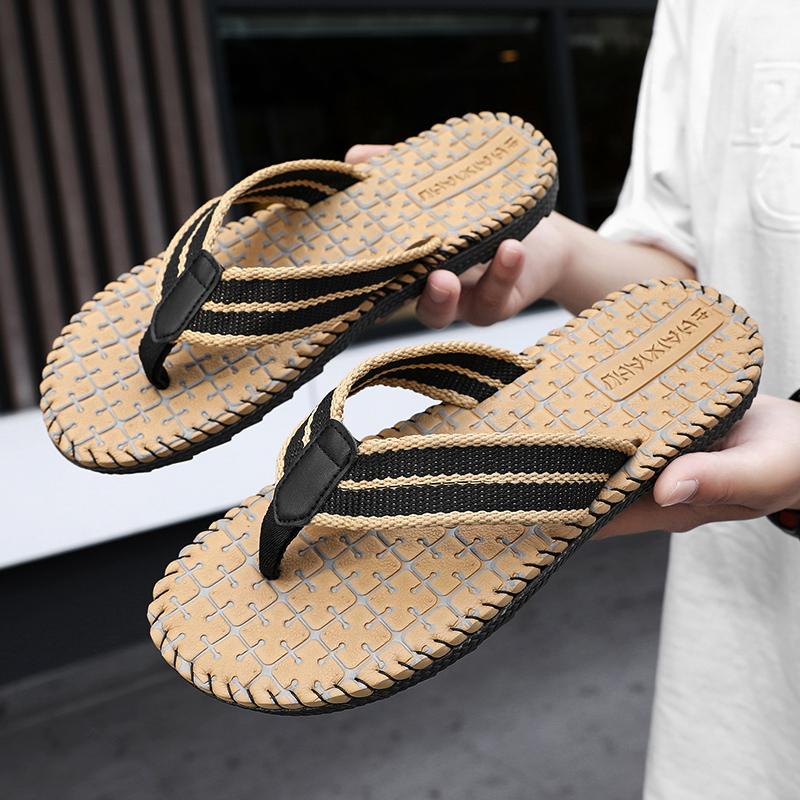 Slippers for Men Men's Flip Flops Flat Sandals Shoes for Men Soft and Comfortable Wear-resistant Non-Slip Sandals Beach New