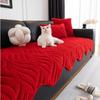 Solid Sofa Cushion Winter Plush Non-Slip Sofa Throw Cover Soft Fuzzy Furniture Protector Couch Pad Irregular Fleece Thick Mats