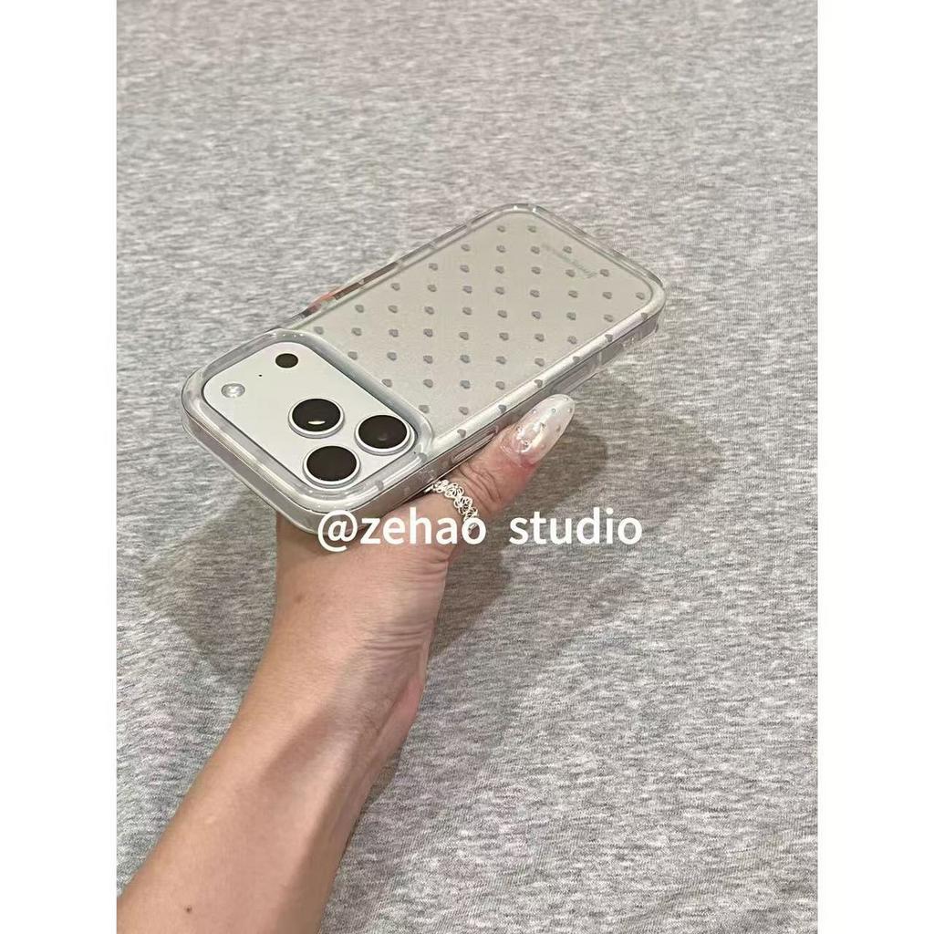 Glossy Straight Edge * Silver Gray Full Screen Love, Suitable for Apple 17pro Mobile Phone Case Iphone16pro Protective Case