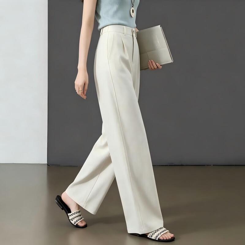 Women s Ice Silk Wide-Leg Casual Pants M