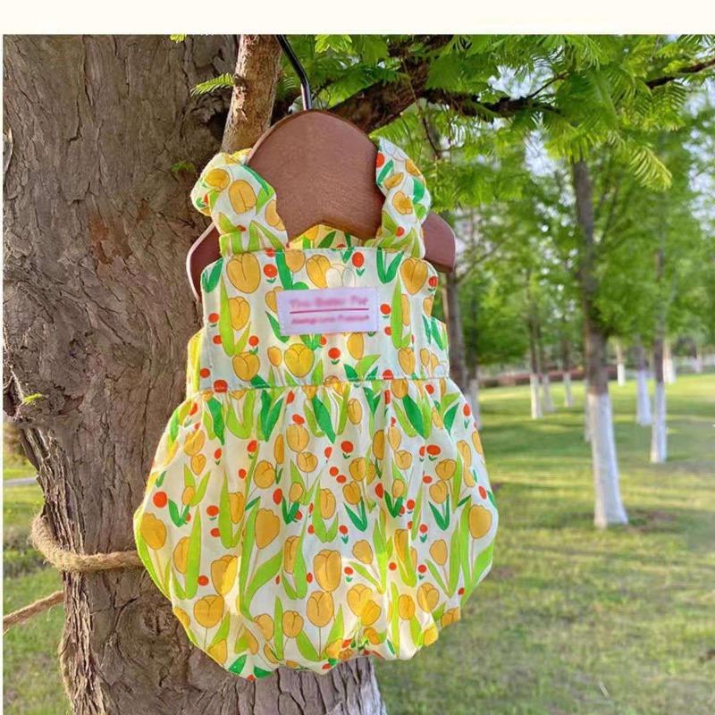 Pet Princess Dress Suspender Bichon Pomeranian Yorkshire Schnauzer Small Dog Cat Clothes Summer Thin Dog Bud Dress