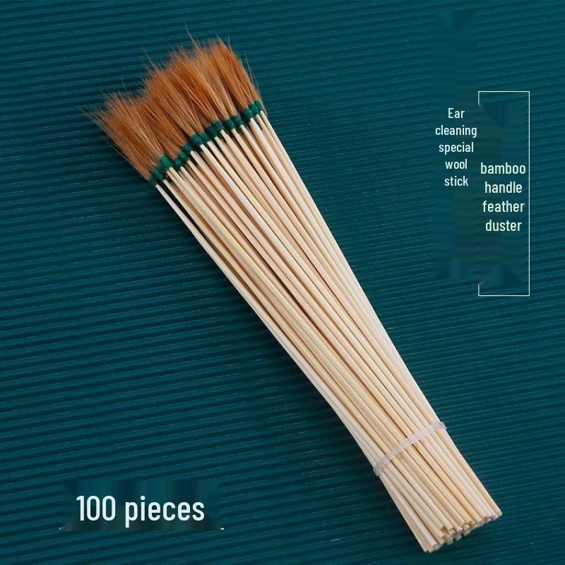 Professional Ear Cleaning Set: Silver Needle, Goose Feather, Chicken Feather, Horse Tail Ear Picks