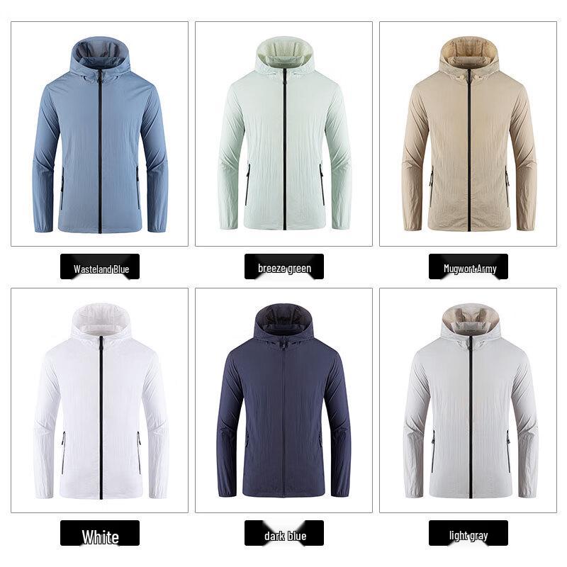 ROMON Men's Hooded UV Protection Sun Shirt