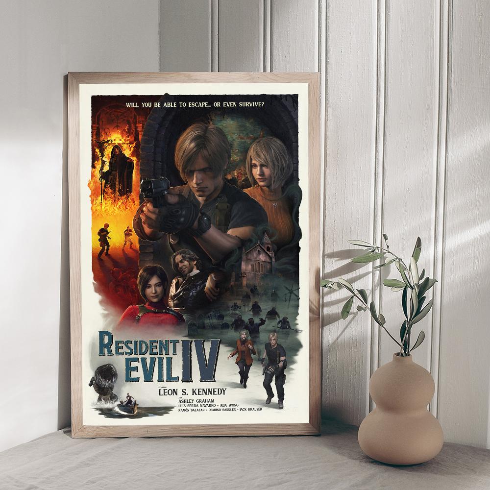 Joc Video R-Residents-Evil Printuri și Postere de Bună Calitate Vintage Decor Cameră Bar Cafea Decor Acasă