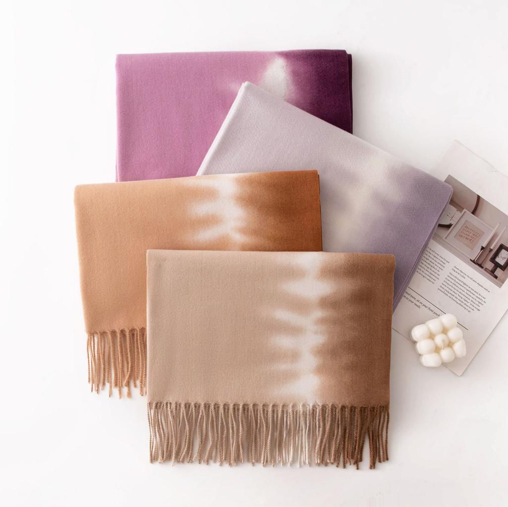 Cashmere Feel Scarf Autumn and Winter Korean Imitation Cashmere Girls High-end Shawl Warm Fashion Trends