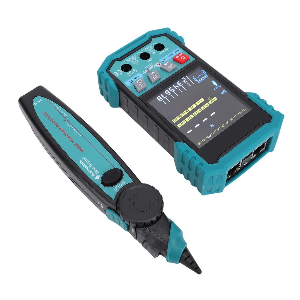 2 In 1 Network Cable Tester and Multimeter, RJ45 BNC Telephone Line Tester, Ethernet Wire Tracker with Length