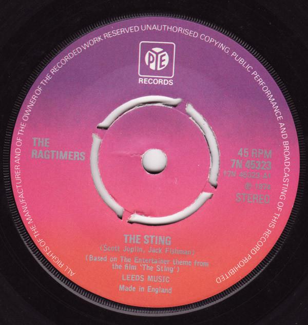 7inch Record RAGTIMERS - Sting 7N45323 Pye Records 1974 UK Soundtracks & Musicals Used