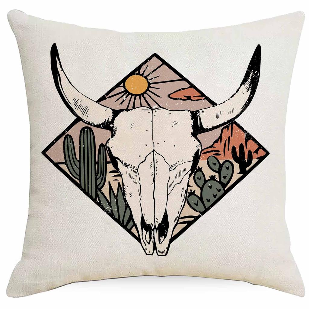 Western Summer Butterfly Bee Flower Pillowcase Home Sofa Cushion Pillowcase Decoration