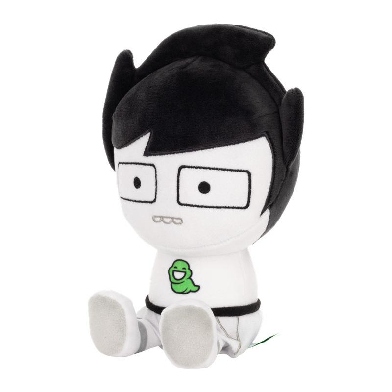 Lindo Peluche de John Egbert de Homestuck Lindo Personaje Sentado Muñeco Relleno Felpa Suave con Estampado de Fantasma Verde Decoración para Sofá del Hogar Regalo para Fans de Juegos y Cómics