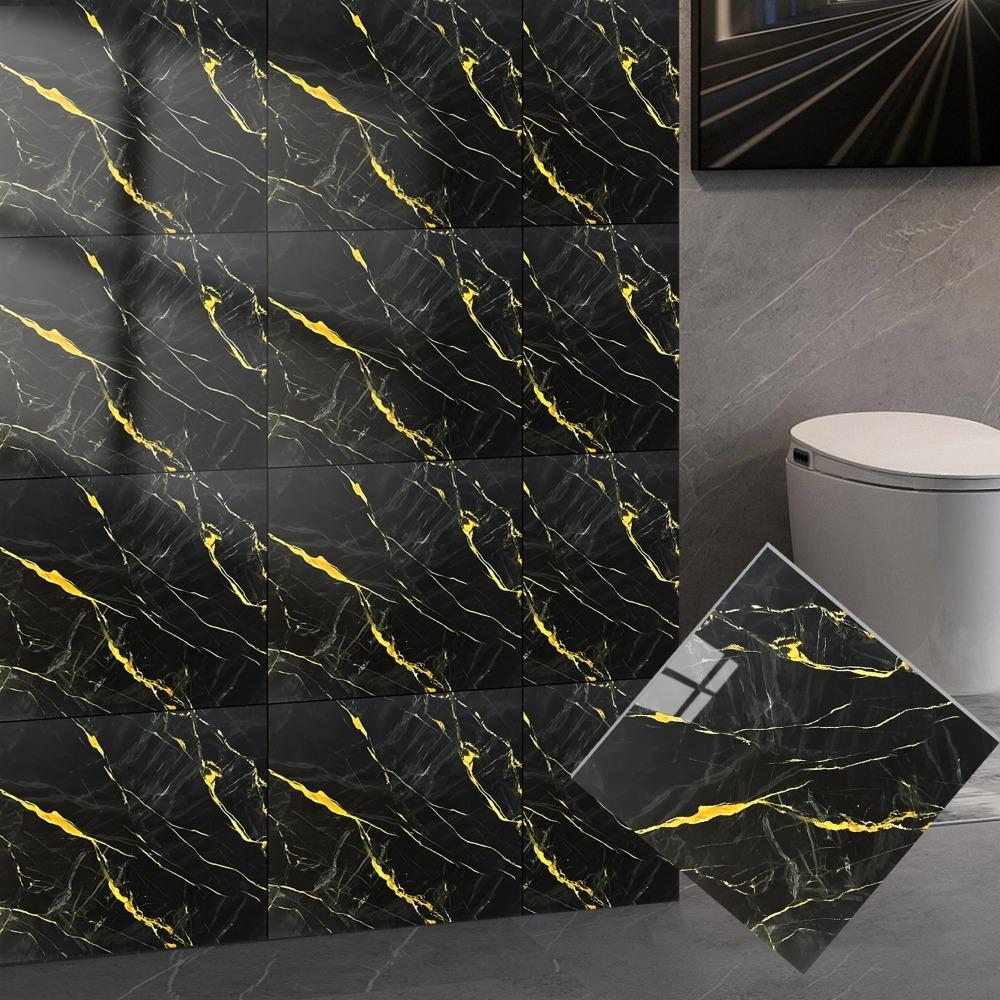 30*30CM Imitation Tile 3D Wall Stickers Self-adhesive Wall Decor Bathroom Floor Waterproof Moisture-proof Kitchen Wallpaper