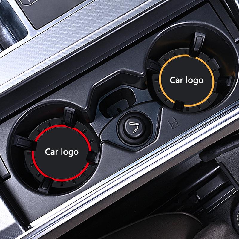 2 Stück Auto LOGO Silikon-Untersetzer Anti-Rutsch Für KIA Rio Soul Seltos Niro Forte K5 K3 Sorento Stinger Sportage Auto Zubehör