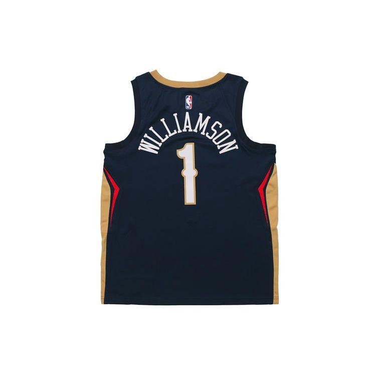 Nike NBA Zion Williamson Basketball Jersey SW Fan Edition Men Tops Deep-Blue 864493-427