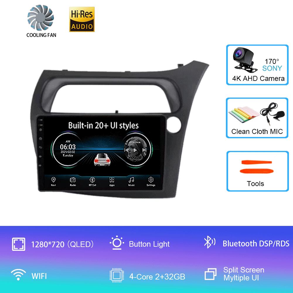 

Android 14 For Honda Civic Hatchback 2006-2011 Car Radio Multimedia Video Player Navigation Stereo GPS Carplay Android Auto DSP CHINA
