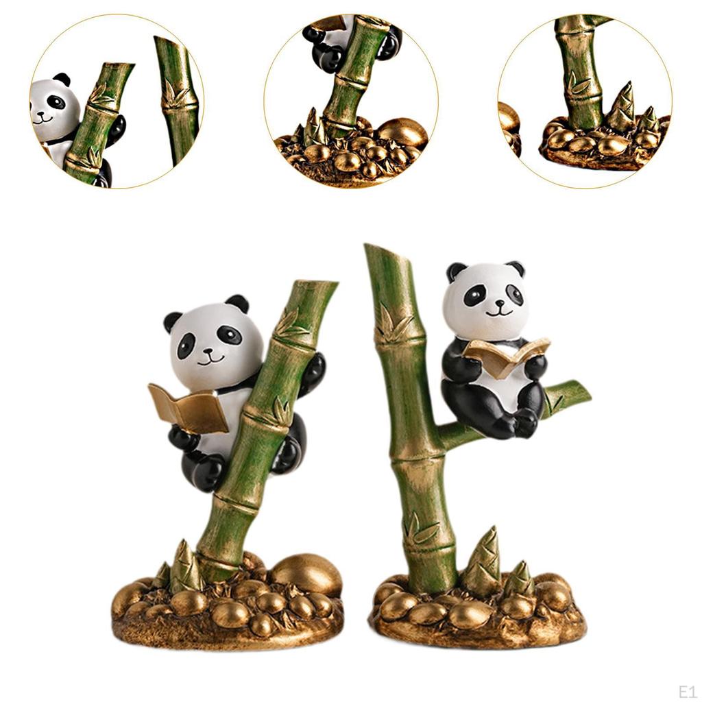 Statuetki Pandy Rzeźby zwierząt Podpórki do książek Ozdoby stołowe Uchwyty na półki na książki do regałów na biurko