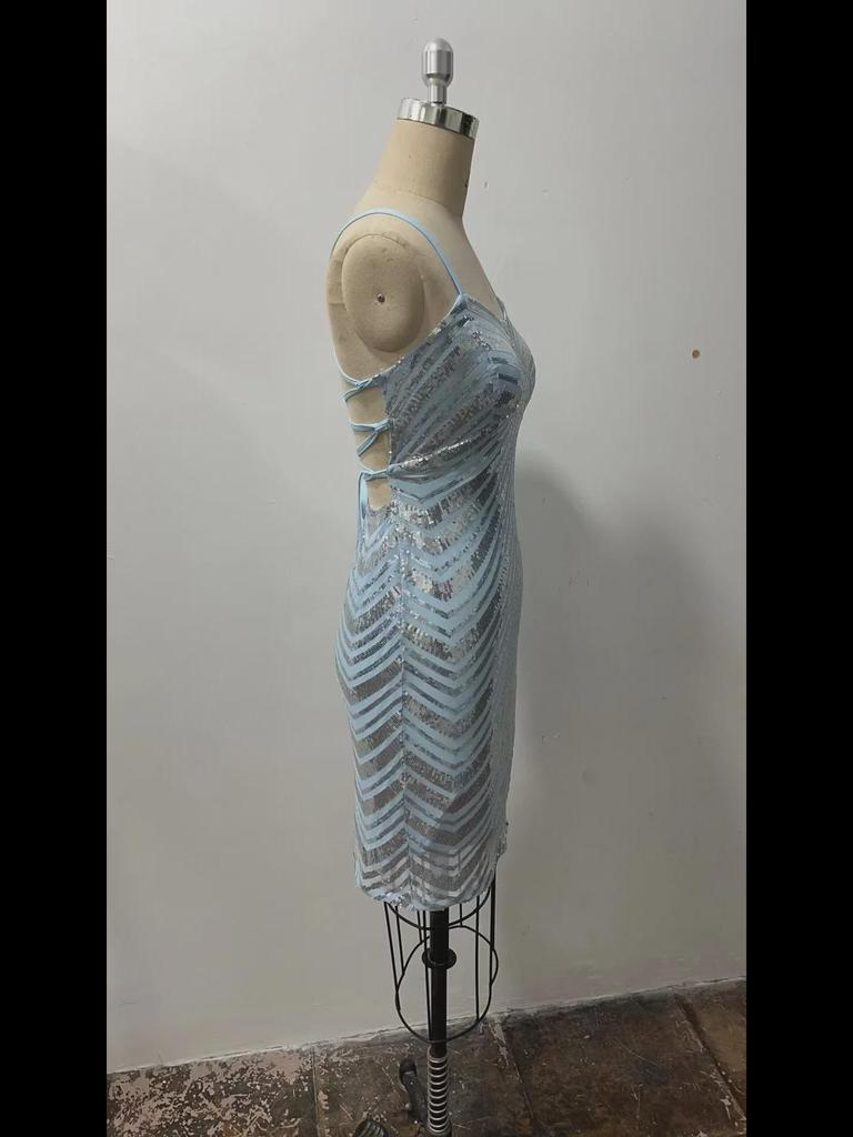 Rochie Retro Europeană & Americană 2024 Vară cu Mărgele și Paiete Verzi cu Bretele Sexy