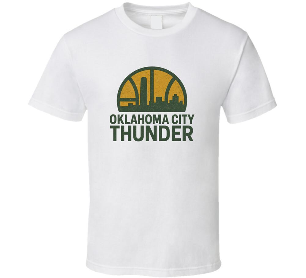 OKC Throwback Thunder Seattle Supersonics – Retro Skyline Edition T Shirt