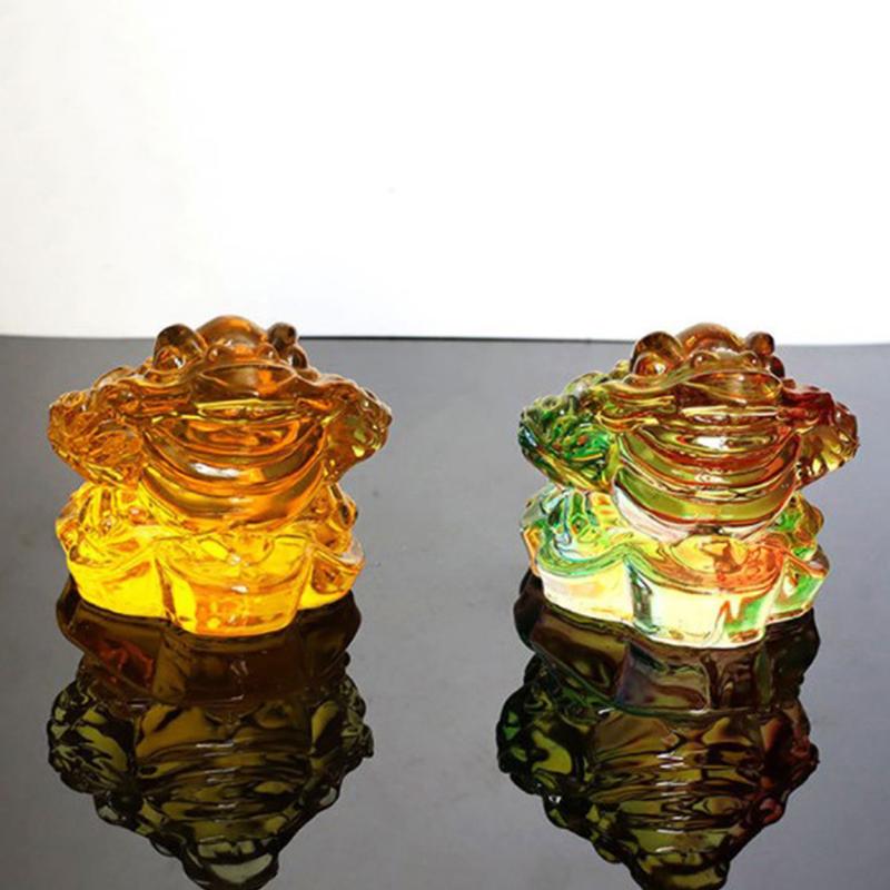 Feng Shui Kröte Geld Glück Glück Reichtum Chinesische Goldene Frosch Kröte Münze Haus Büro Dekoration Tischdekoration Glücksbringer Geschenke
