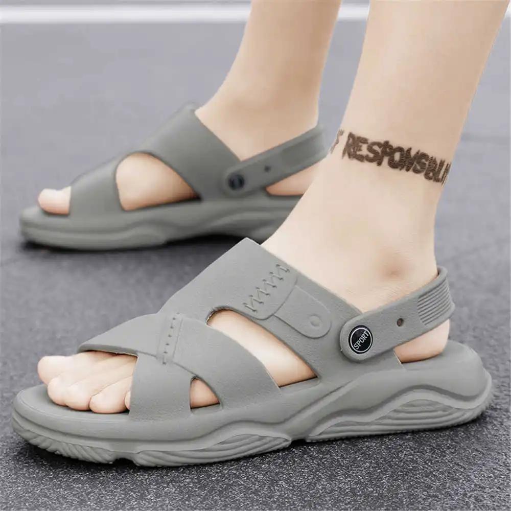 Round Foot Spa Luxury Flat Sandals Men's Shoes White Slipper Boots Sneakers Sport Losfers Model Shoos Classical Imported
