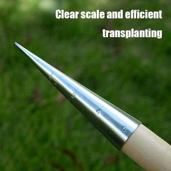 Plant Hole Digger for Planting Garden Seeds Bulbs Planting Tool Handheld Digger with Wooden T-Handle for Tulip Daffodil Saffron Vegetable Seeds