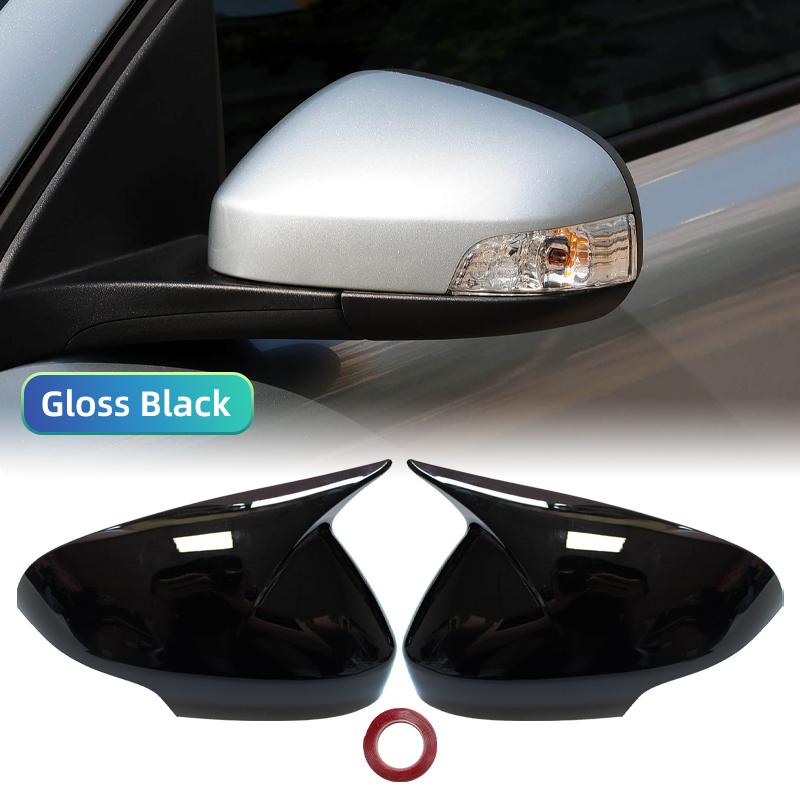 Rückspiegelabdeckung Kappe Spiegelkappe Seitenspiegelabdeckung Glänzend Schwarz Passend für Volvo C30 C70 S40 S60 V40 V50 V70 2008- 2010