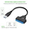 External HDD SSD LED Indicator 22 Pin Converter USB 3.0 To SATA Hard Disk Driver Adapter Cable