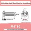 304 Stainless Steel Mushroom Head Hexagon Screw M2-M6