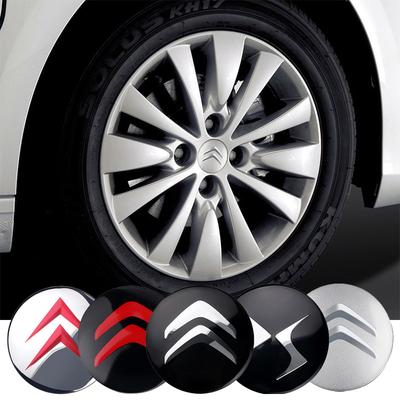 4 Pezzi Tappi Centrali Ruota Auto Badge Adesivo Mozzo Ruota Decorazione Per DS6 DS VTS C1 C2 C3 C4 C5 C6 C8 C4L DS3 DS4 DS5 DS5LS