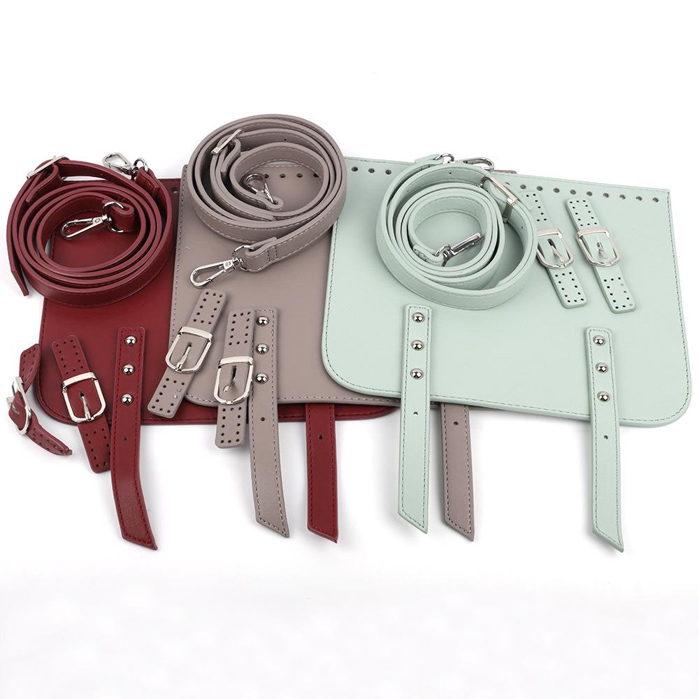 Handmade DIY Crochet Bag Kit: Includes Woven Bag Set, Crossbody Strap, Cover, Buckle, Accessories.