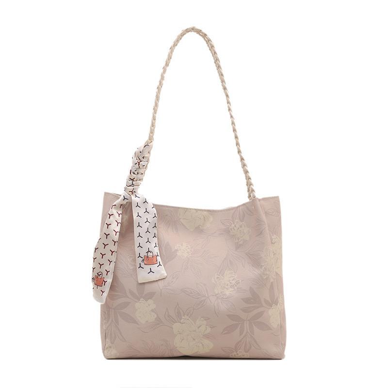 Embroidery Scarf Silk Flower Floral Nylon Bag Magnetic Closure Daily Women Use