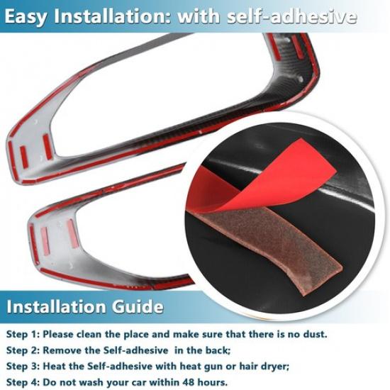 Front Fog Light Lamp Frame Decor Trim For Jeep Renegade 2016-2017 2018 Blue ABS