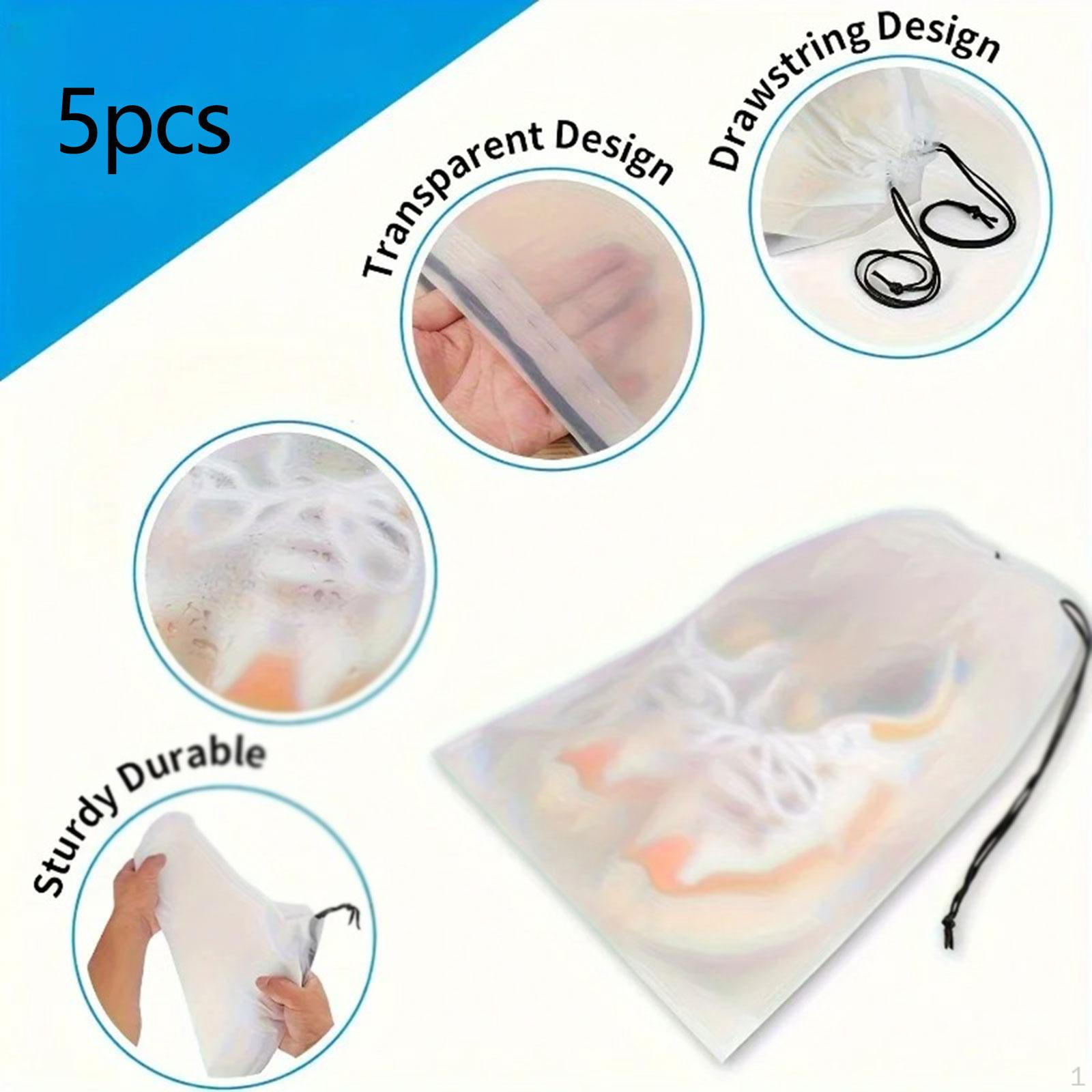 

Drawstring Shoe Bag Storage Empty Easy Carrying Portable Accesssories 5PCS